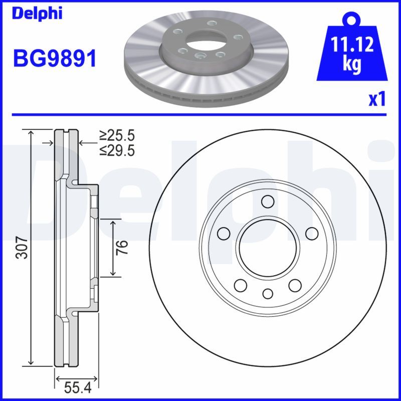 Tarcza hamulcowa DELPHI BG9891