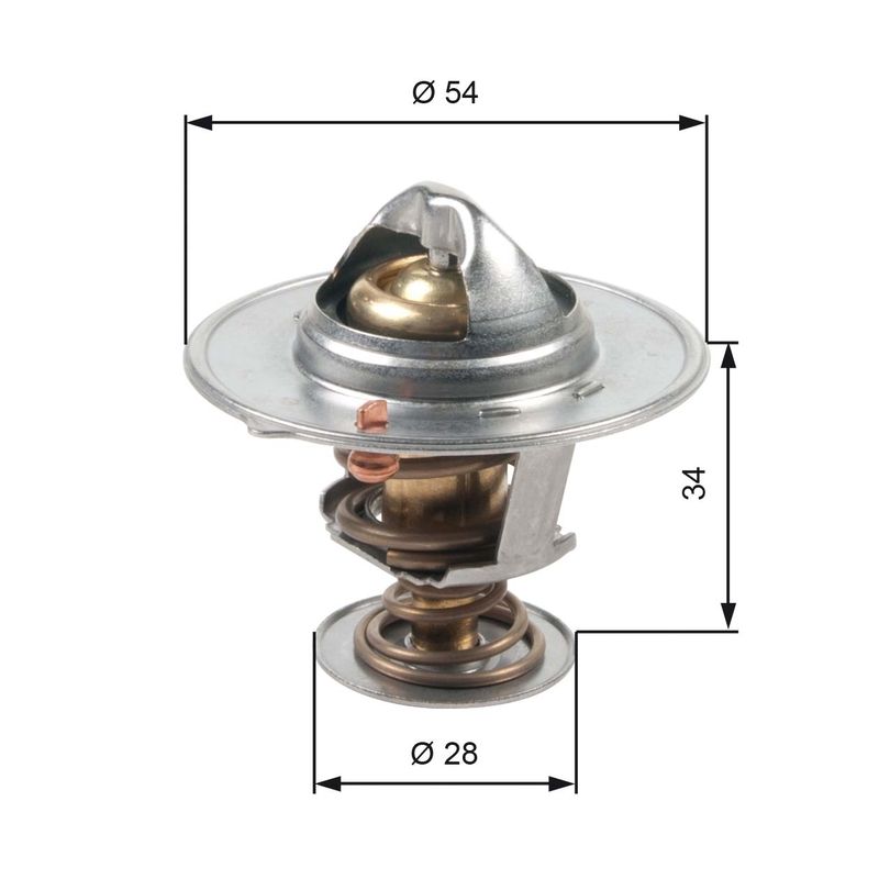 Termostat, płyn chłodzący GATES th47685g1