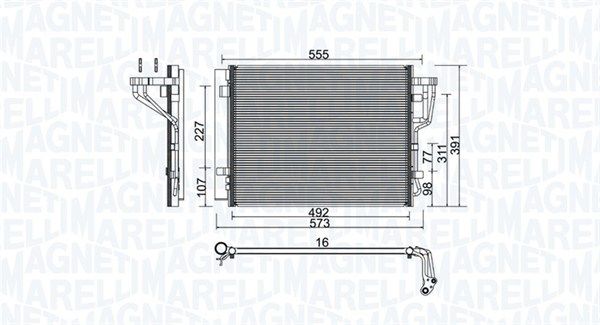 Skraplacz, klimatyzacja MAGNETI MARELLI 350203976000