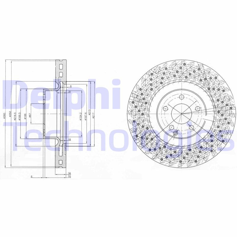 Tarcza hamulcowa DELPHI BG9879