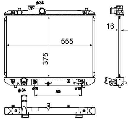 Chłodnica, układ chłodzenia silnika MAHLE CR1870000S