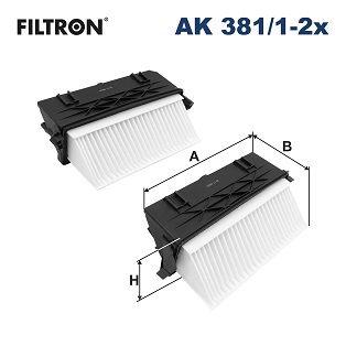 Filtr powietrza FILTRON AK 381/1-2X