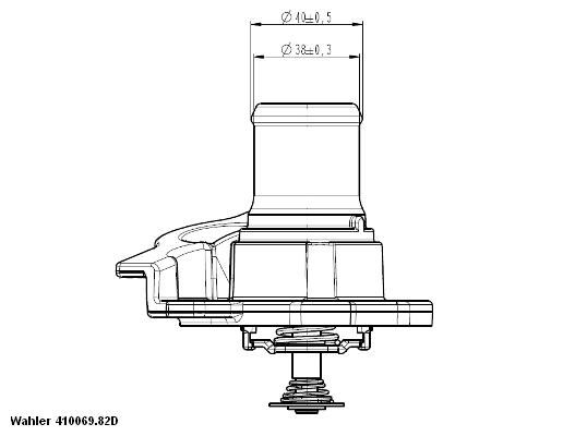 Termostat, płyn chłodzący WAHLER 410937.82D