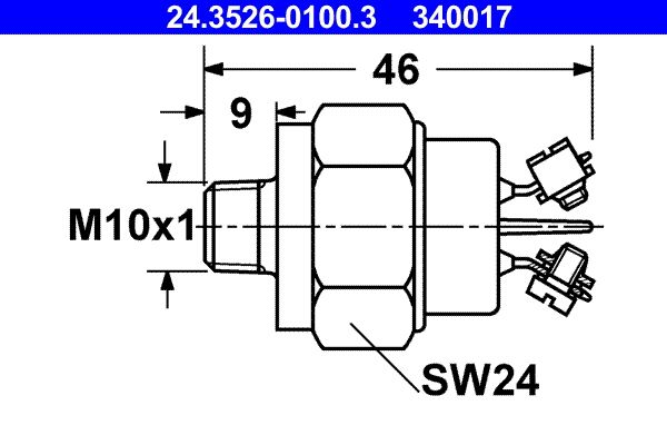 Włącznik świateł STOP ATE 24.3526-0100.3