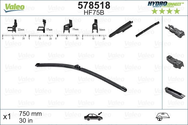 Pióro wycieraczki VALEO 578518