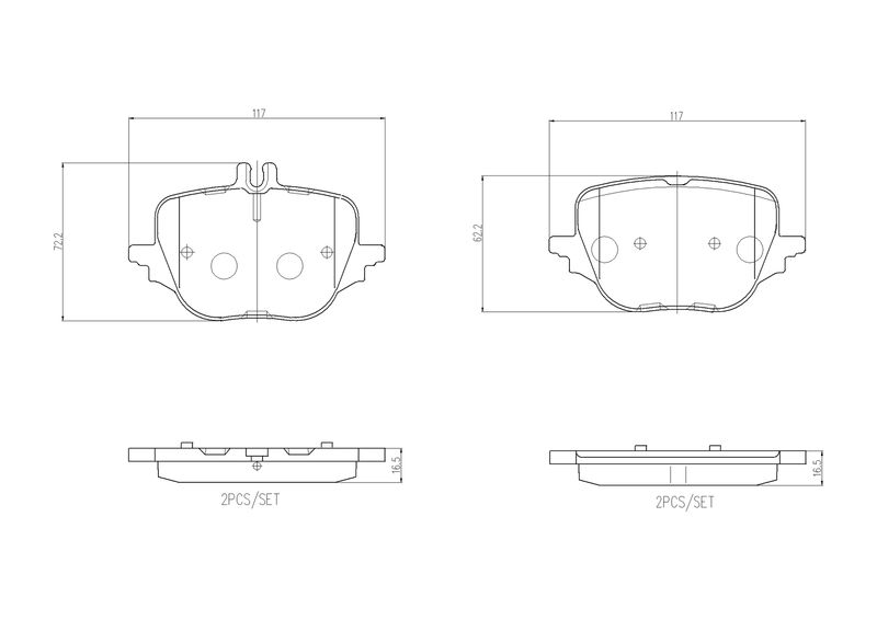 Zestaw klocków hamulcowych, hamulce tarczowe BREMBO P 50 169