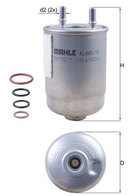 Filtr paliwa MAHLE KL485/15D
