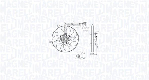 Wentylator, chłodzenie silnika MAGNETI MARELLI 069422847010