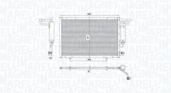 Skraplacz, klimatyzacja MAGNETI MARELLI 350203754000