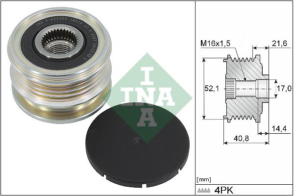 Alternator - sprzęgło jednokierunkowe INA 535034510