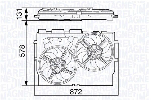 Wentylator, chłodzenie silnika MAGNETI MARELLI 069422583010