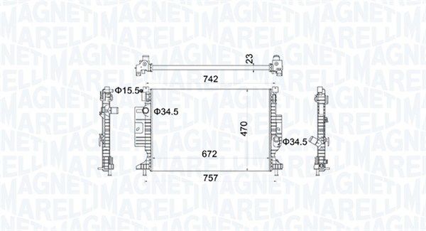 Chłodnica, układ chłodzenia silnika MAGNETI MARELLI 350213155300