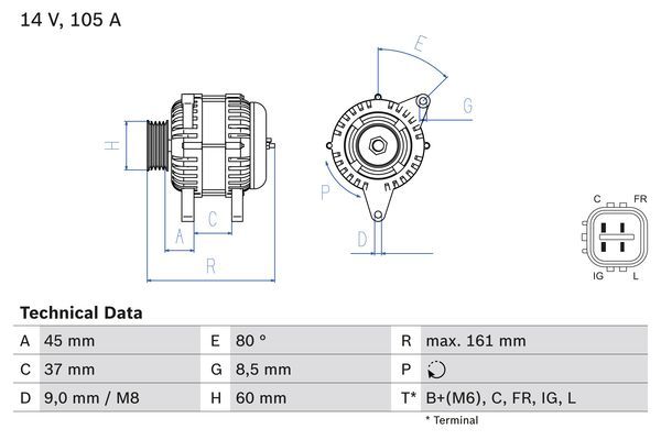 Alternator BOSCH 0986082410