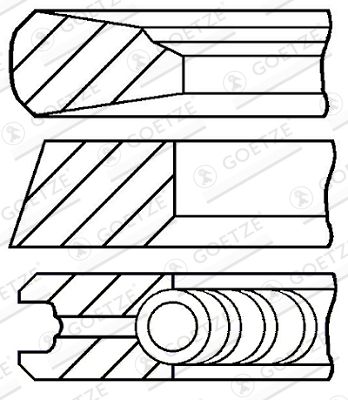 Zestaw pierścieni tłokowych Goetze Engine 08-143000-00