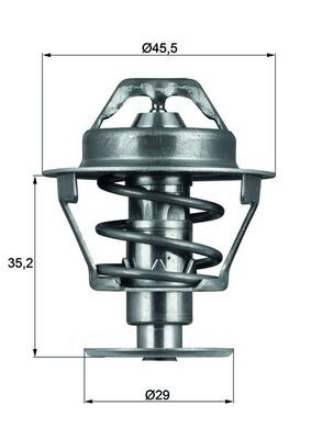 Termostat, płyn chłodzący MAHLE TX8189D