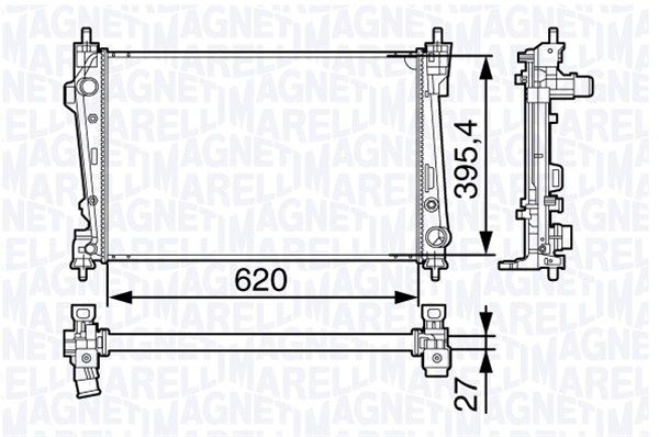 Chłodnica, układ chłodzenia silnika MAGNETI MARELLI 350213131200