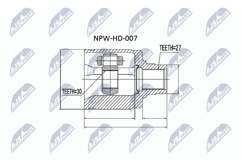 Zestaw przegubu, wał napędowy NTY NPW-HD-007