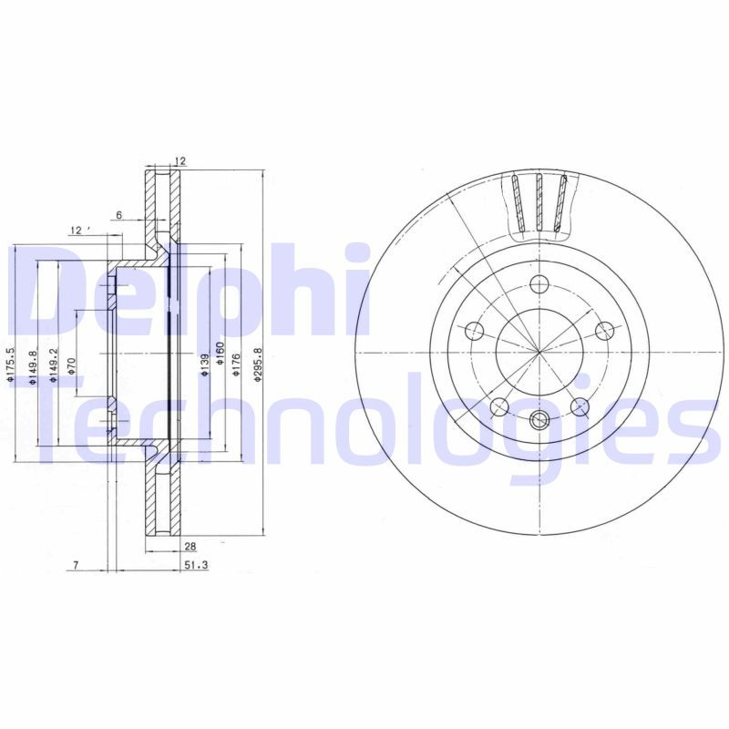 Tarcza hamulcowa DELPHI BG2742
