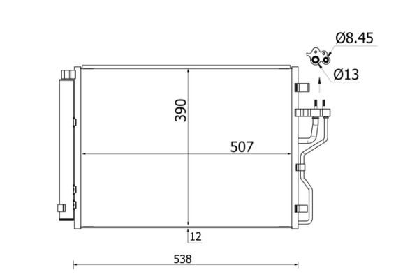 Skraplacz, klimatyzacja MAHLE ac 768 000s