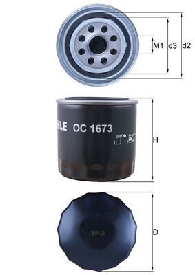 Filtr oleju MAHLE OC1673