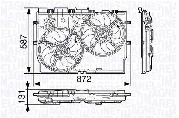 Wentylator, chłodzenie silnika MAGNETI MARELLI 069422584010