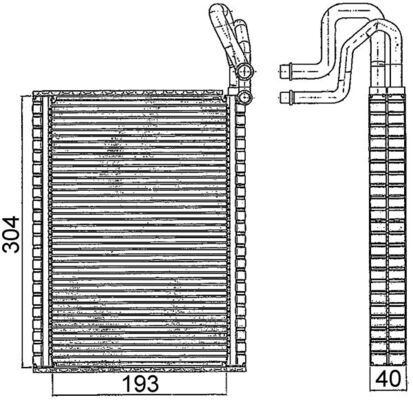 Parownik, instalacja klimatyzacji MAHLE ae 116 000s