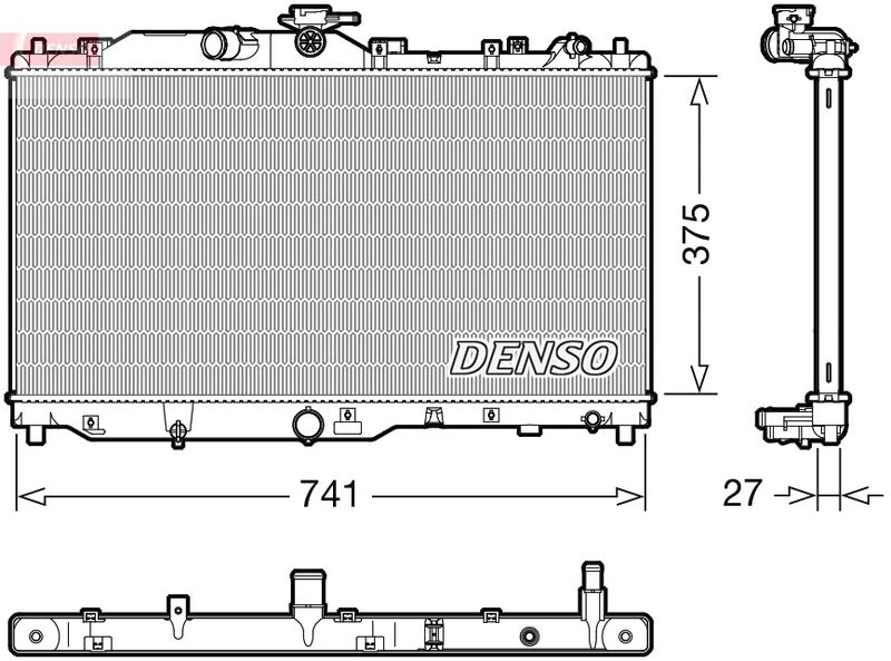Chłodnica, układ chłodzenia silnika DENSO DRM44050