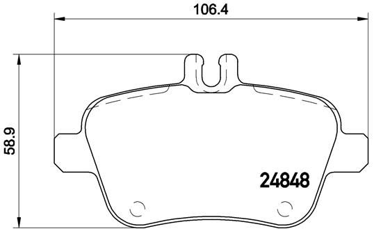 Zestaw klocków hamulcowych, hamulce tarczowe BREMBO P 50 091