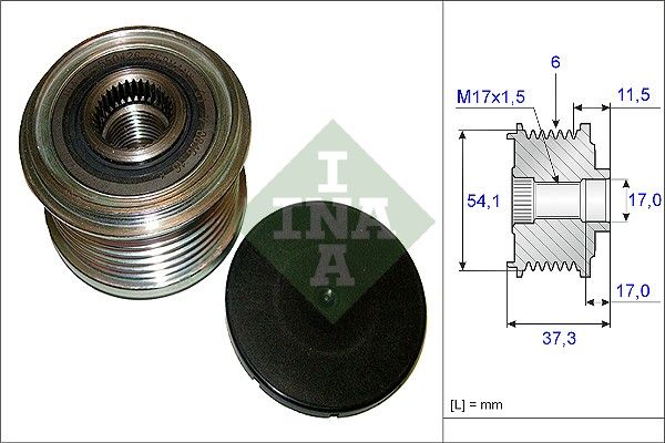 Alternator - sprzęgło jednokierunkowe INA 535014910