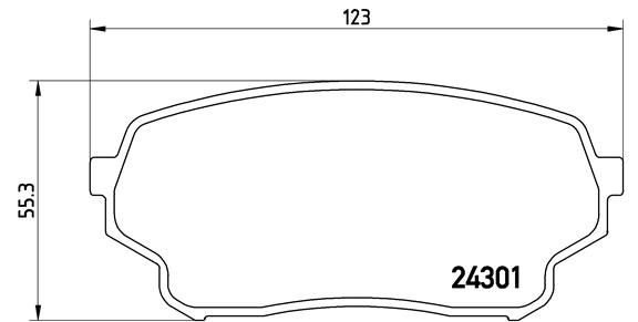 Zestaw klocków hamulcowych, hamulce tarczowe BREMBO P 79 019