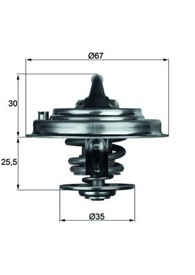 Termostat, płyn chłodzący MAHLE TX3087D