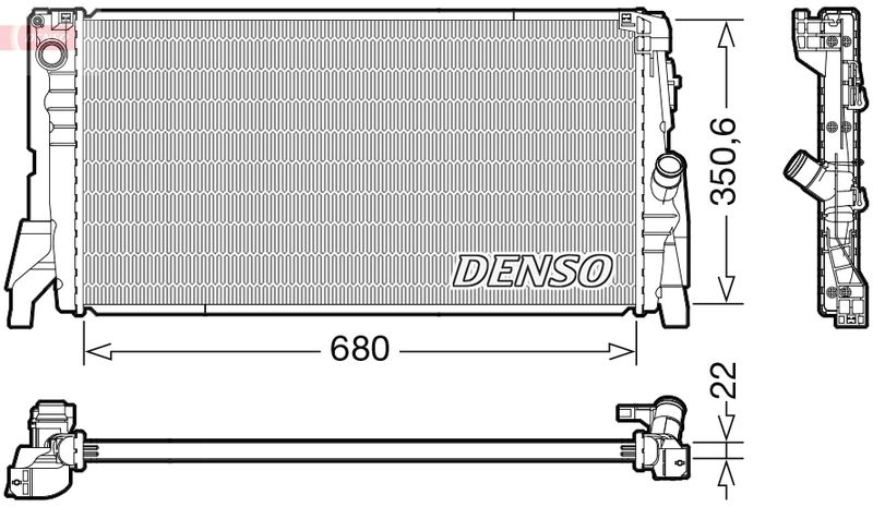 Chłodnica, układ chłodzenia silnika DENSO DRM05118