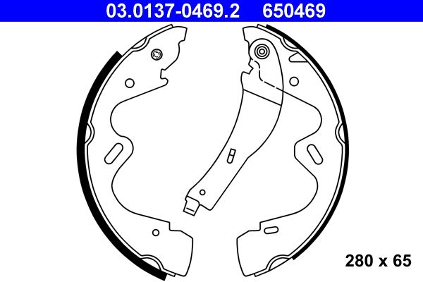 Zestaw szczęk hamulcowych ATE 03.0137-0469.2