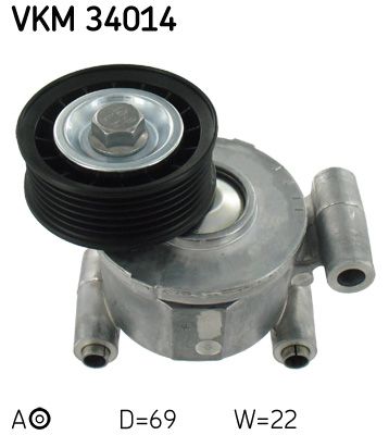 Rolka napinacza, pasek klinowy wielorowkowy SKF VKM 34014