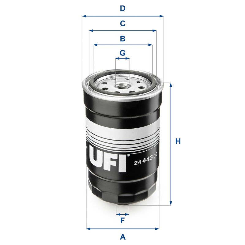 Filtr paliwa UFI 24.443.00
