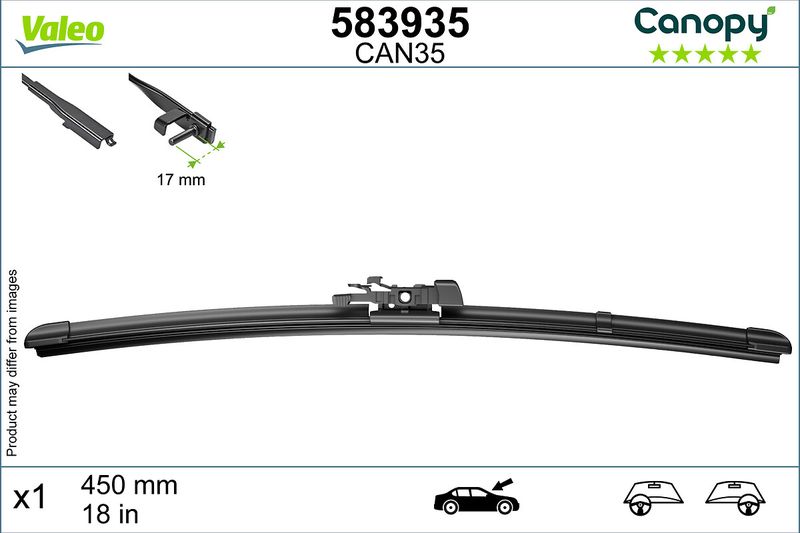 Pióro wycieraczki VALEO 583935