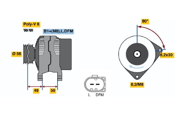 Alternator BOSCH 0 986 042 630