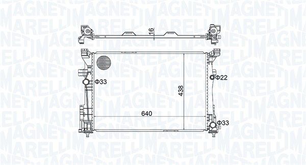 Chłodnica, układ chłodzenia silnika MAGNETI MARELLI 350213158600