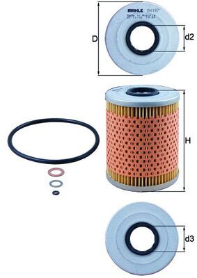 Filtr oleju MAHLE OX187D