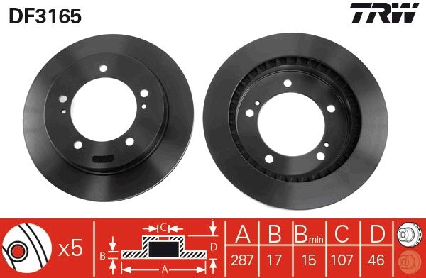 Tarcza hamulcowa TRW DF3165