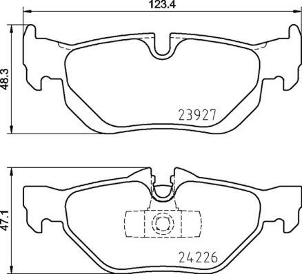 Zestaw klocków hamulcowych, hamulce tarczowe BREMBO P 06 105