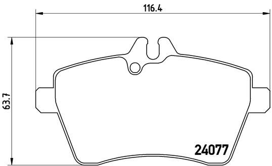Zestaw klocków hamulcowych, hamulce tarczowe BREMBO P 50 056