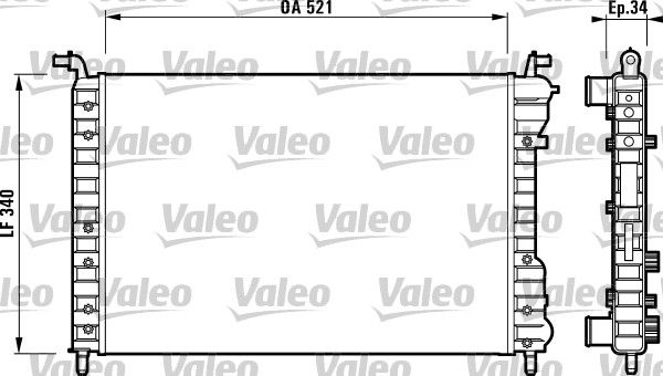 Chłodnica, układ chłodzenia silnika VALEO 732007