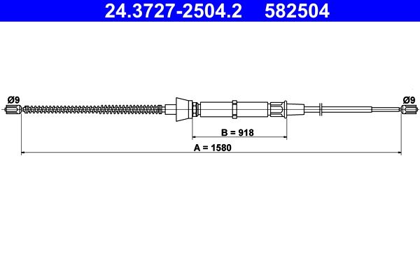 Cięgło, hamulec postojowy ATE 24.3727-2504.2