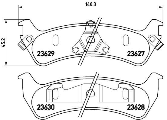 Zestaw klocków hamulcowych, hamulce tarczowe BREMBO P 24 042