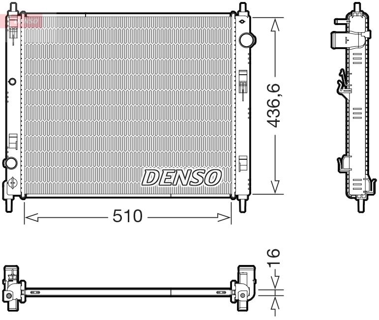 Chłodnica, układ chłodzenia silnika DENSO DRM46078