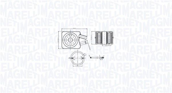 Chłodnica oleju, olej silnikowy MAGNETI MARELLI 350300003200