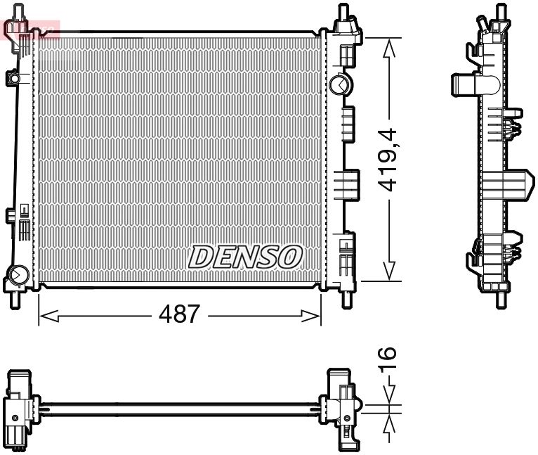 Chłodnica, układ chłodzenia silnika DENSO DRM46069