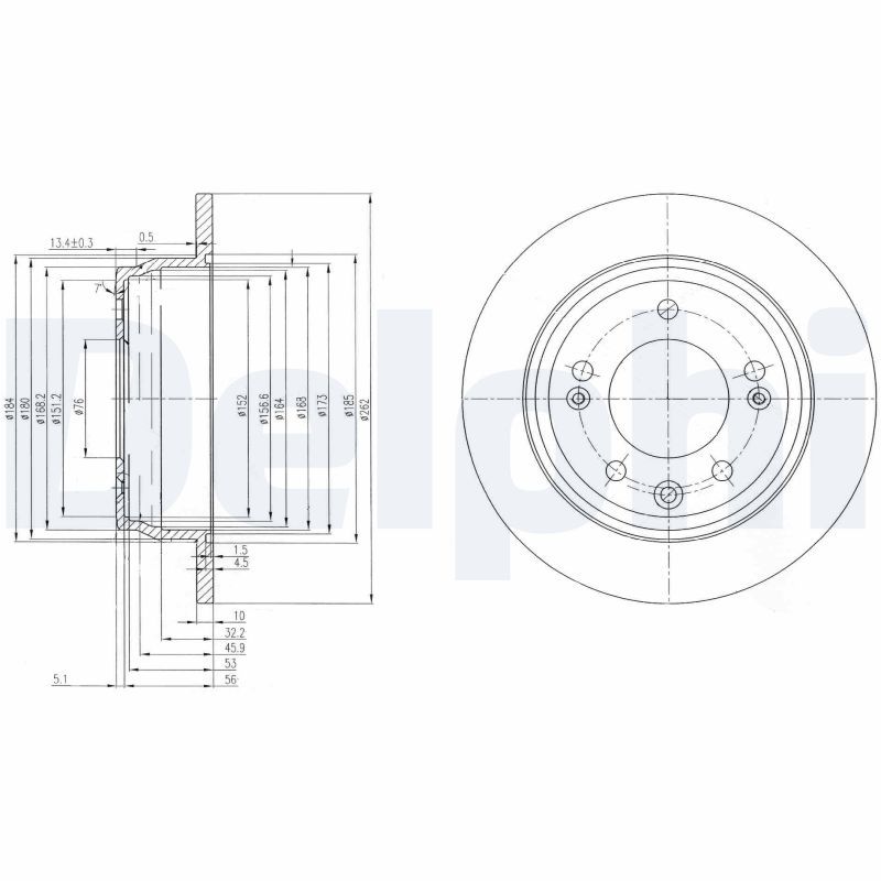 Tarcza hamulcowa DELPHI BG4082C