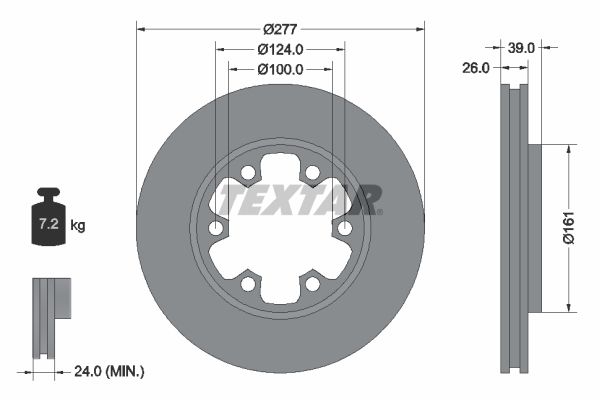 Tarcza hamulcowa TEXTAR 92059000